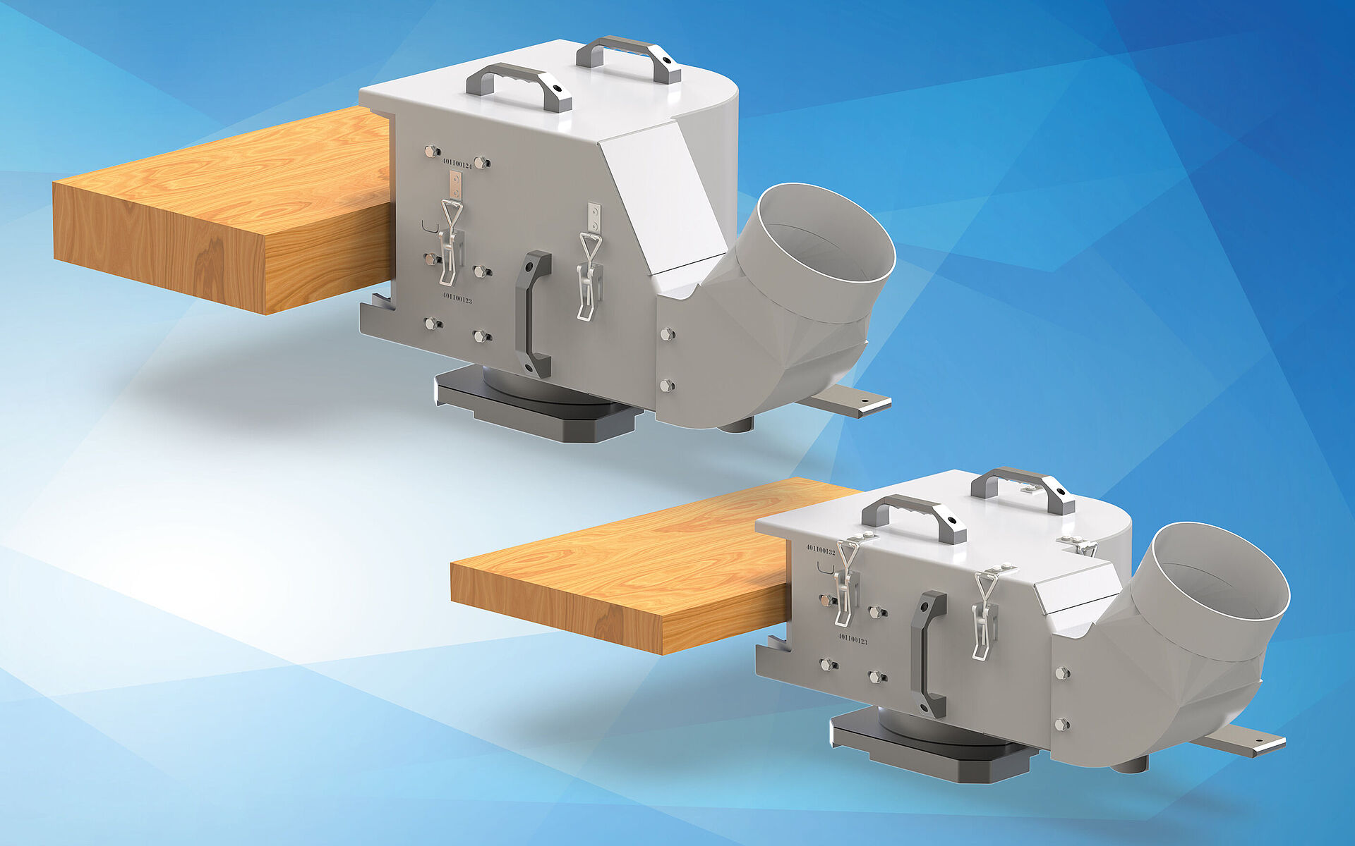 Leitz带有可更换部件的吸尘罩，针对不同木材厚度进行了优化