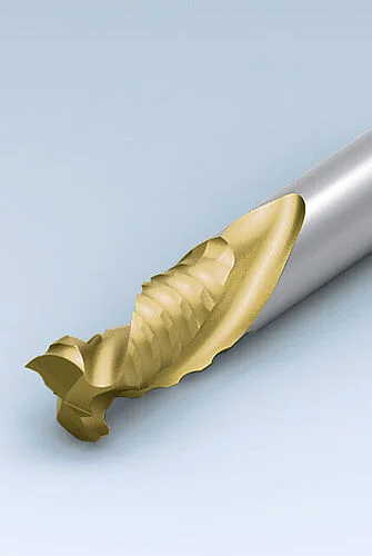 蓝帜带马拉松涂层的粗修/精修交错面角螺旋柄铣刀Z2+2