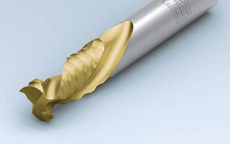 蓝帜带马拉松涂层的粗修/精修交错面角螺旋柄铣刀Z2+2